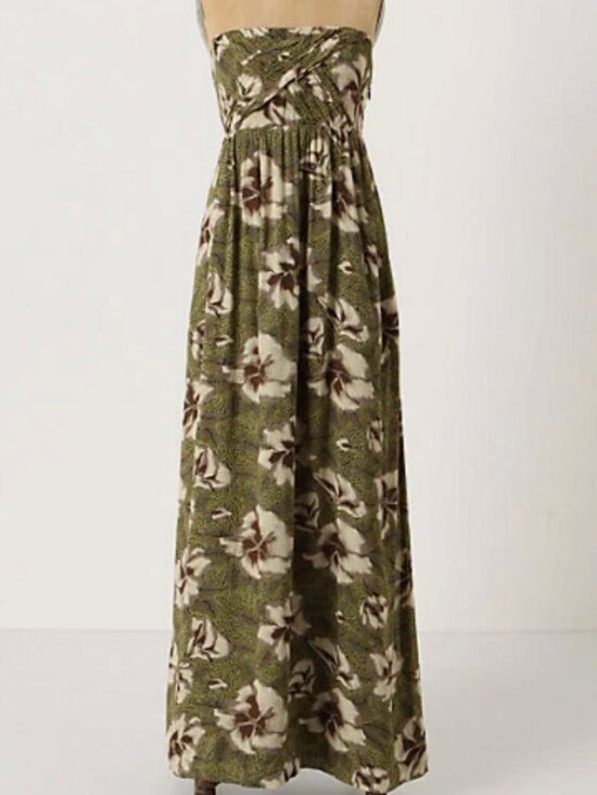 Anthropologie Edme & Esyllte Dresses & Skirts - Anthropologie Edme & Esyllte Maxi Dress w Pockets Green Floral